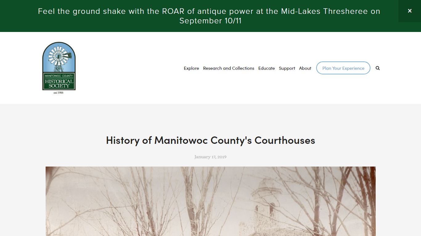 History of Manitowoc County's Courthouses